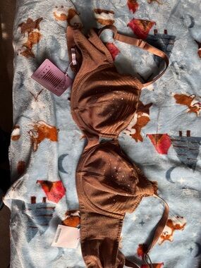 Savage X Fenty Brown Glitter Underwire Bra